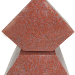 Baby Block 1-0x1-0x1-0 All Polished India red Diamond Shaped Block with Flat Bottom