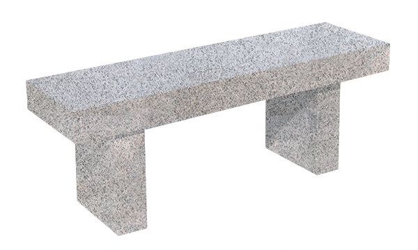 BEN157APLG.png Straight Seat & Leg Bench 4-0x1-2x0-4 AP China Grey (2) Straight Legs 1-0x0-4x1-2 - Image 1