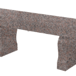 Straight Seat & Harp Leg Bench 4-0x1-2x0-4 AP Imperial Rose (2) Harp Legs 1-0x0-4x1-2