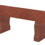 Straight Seat & Harp Leg Bench 4-0x1-2x0-4 AP India Red (2) Harp Legs 1-0x0-4x1-2