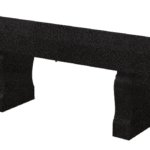 Straight Seat & Harp Leg Bench 4-0x1-2x0-4 AP Jet Black (2) Harp Legs 1-0x0-4x1-2