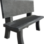 Park Bench 4-0x1-2x0-2 AP Dark Cloud Grey Back 4-0x0-2x1-2; (2) Legs 1-8x0-2.5x2-6