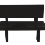 Park Bench 3-0x1-2x0-2 AP Jet Black Back 3-0x0-2x1-2; (2) Legs 1-8x0-2.5x2-6