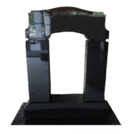ColumnMonument Set - Cap 3-2x0-8x1-2 All Polished Jet Black Qty2 - Square Columns 0-10x0-8x2-8 All Polished Jet Black Sub-Base 3-8x0-10x0-8 All Polished Jet Black