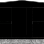 4 Niche Columbarium w/ Alcove 4-2x1-5x3-2 Jet Black Jet Black Walls & Doors; 2" Margin on Base CFS-L-LP-105