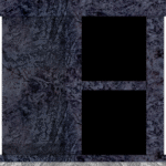 2 Niche Columbarium w/ Alcove 30.5x15.7x37.4 Bahama Blue/JB Bahama Blue Walls/Jet Black Doors; 2" Margin on Base CFS-A-139-inch