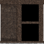 2 Niche Columbarium w/Alcove 30.5x15.7x37.4 IndianMahogany/JB Indian Mahogany Walls/Jet Black Doors; 2" Margin on Base CFS-A-139-inch