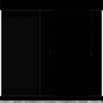 2 Niche Columbarium w/ Alcove30.5X15.7X37.4 Jet Black Jet Black Walls & Doors; 2" Margin on Base CFS-A-139-inch