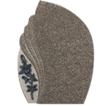 Design 18012 Rounds & Rose 2-6x0-6x3-6 AP Imperial Rose Sawn Panel w/ Raised Carved Rose w/ Antique Finish Stippled Rounds