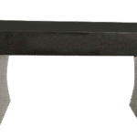 Bench Design 24489 Seat 3-0x1-2x0-4 AP Jet Black QTY 2 14x14x22 All Polished Custom Legs CHINA GREY