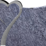 Design 33628 Stippled Heart 4-6x0-8x2-6 Bahama Blue AP back flat polish