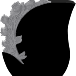 Tear Drop w/ carved Roses 2-6x0-6x3-0 AP Jet Black