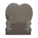 Single Heart with flowers 2-0x0-6x2-4 P5 Imperial Rose Fully carved flowers