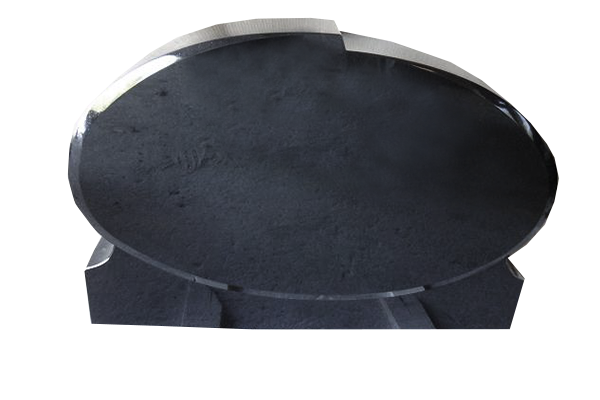 OVL029APJB.png * Oval Design 3-6x0-8x2-4 AP Jet Black Chamfers and Recess on Front Only - Image 1