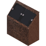 Companion Cremation Pillar 1-6x0-9x1-6 P5 Tan Brown (2) 6x10 core holes with lids and 1" rosettes