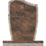 Rocked Wave 2-2x0-6x3-0 P2 Rustic Brown sawn bevel, rock border on face -back is flat polished