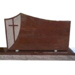 Starburst Cross Design 4-0x0-6x2-4 CustomFinish Catseye Brown Carve Starburst Design on front w/polished Cross, rest polis back -flat, polished