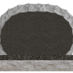Shell Rock 3-6x0-6x2-2 P2/BRP Dark Cloud Grey Shell Rock Border on Front Only, Back Flat Polished