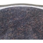 Stippled Border Serptop 3-0x0-6x2-0 P5 Tan Brown Stippled Border, 1/2" Raised Oval Top w/ Polished Chamfers Back Flat Polished