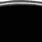 Stippled Border Serptop 4-0x0-8x2-4 P5 Jet Black Stippled Border, 1/2" Raised Oval Top w/ Polished Chamfers Back Flat Polished