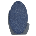 Tall Oval Design 2-6x0-8x4-0 AP Blue Pearl Frosting Recessed Border on Front Only