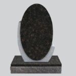 * Tall Oval Design 2-6x0-8x4-0 AP Tan Brown Frosting Recessed Border on Front Only