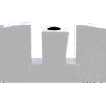 * Wing Monument Set - Stock Design AP China Grey, [No Base] (2) Half Serp Wings 2-0x0-6x1-10; Plinth 1-10x0-8x0-6 Taper Vase 0-8x0-6x0-10 w/ Core & Drain Hole